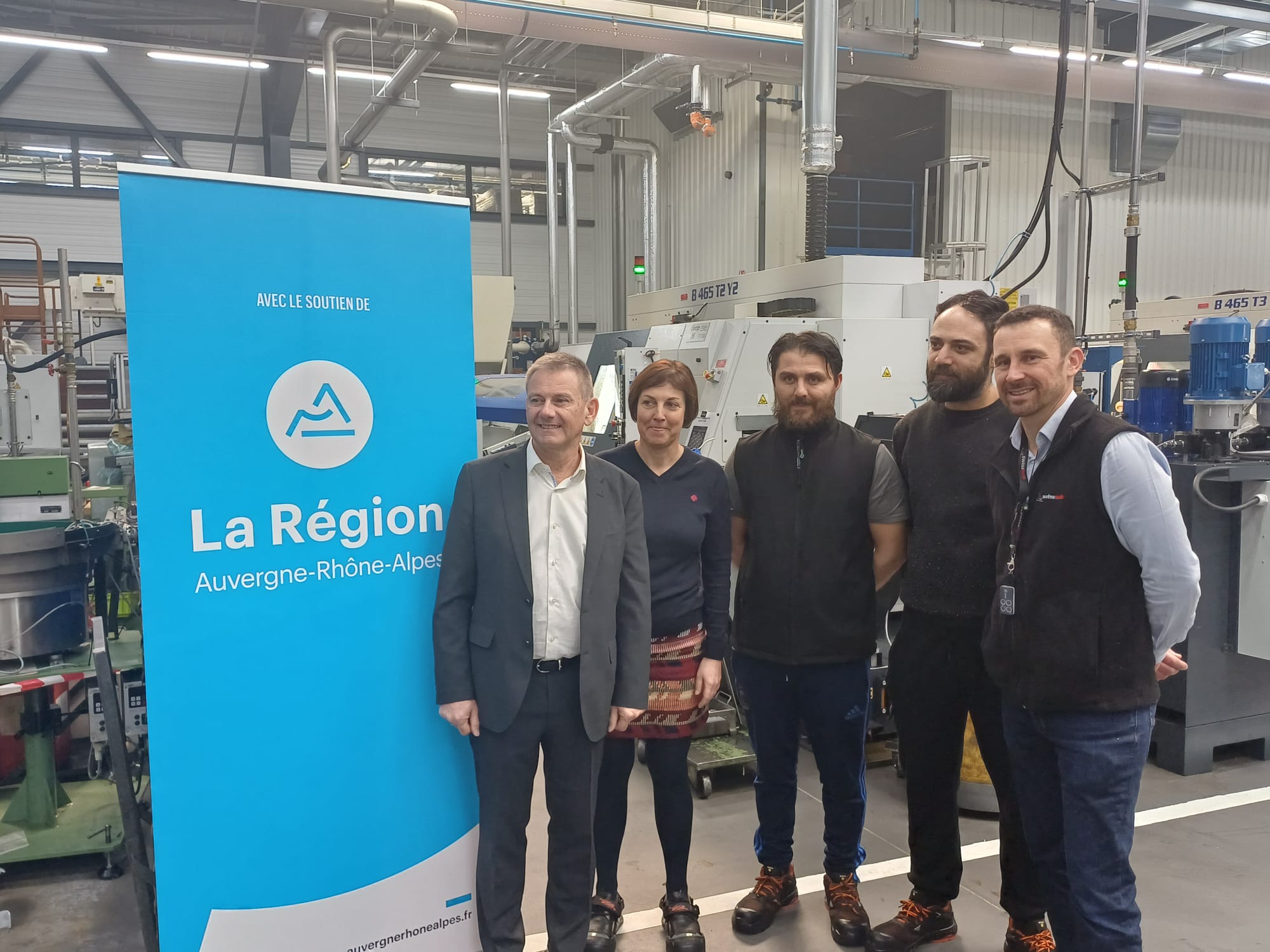 Visite de la Région Rhône-Alpes dans l'atelier Swisstools